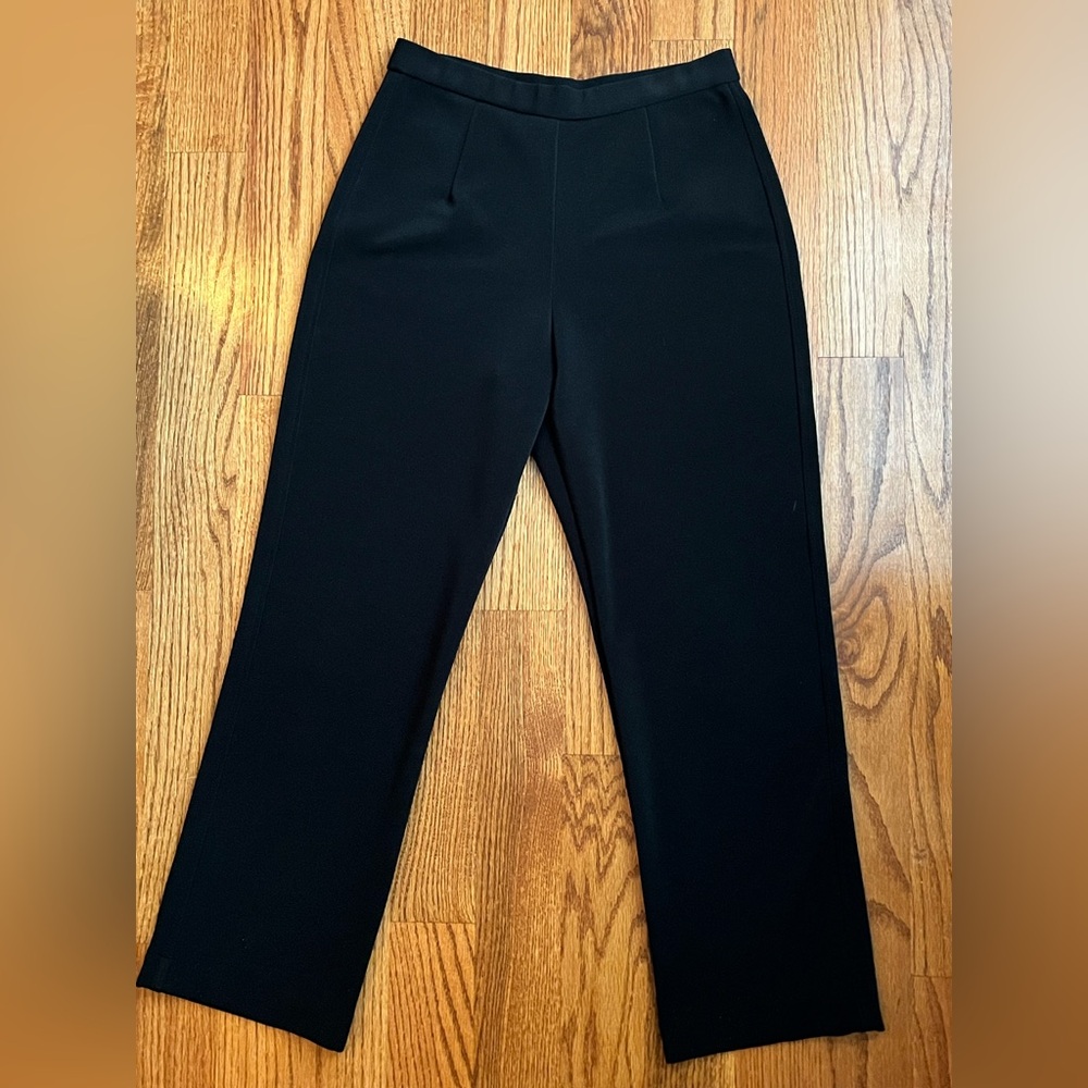 Chico's Design Straight Leg Pants Women's Size 1 (Equiv Size 8), Stretchy, Black